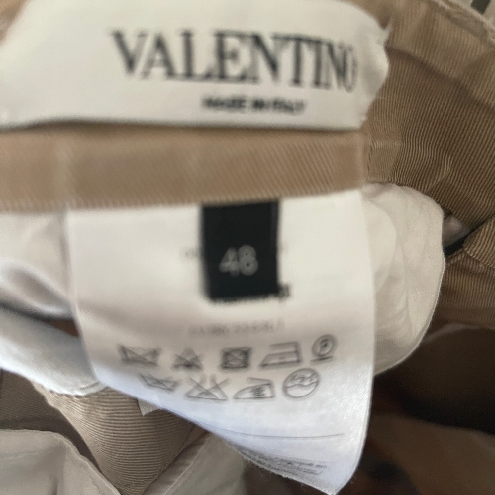 Valentino cotton side stripe trousers.